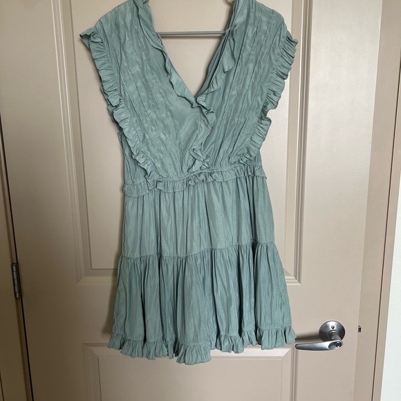 Blushing Brunette Teal Mini Dress - Picture 2 of 2